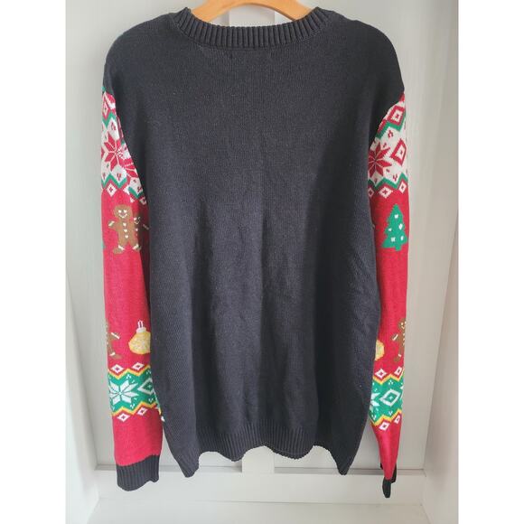 Celebrate Together Gingerbread Man SNAP Ugly Christmas Sweater Men's XXL / 2XL - Picture 6 of 7